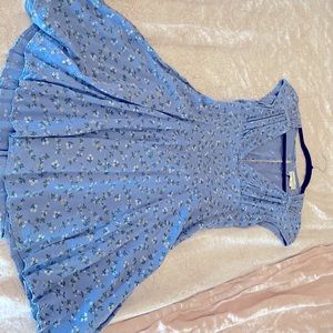 Floral A-line dress with back cut out